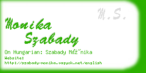 monika szabady business card